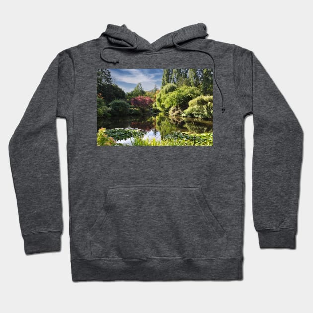 Butchart Gardens Pond Hoodie by KirtTisdale